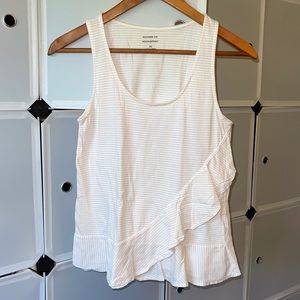 Banana Republic White/Pink Stripe Tank Top